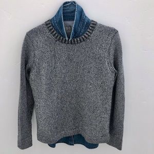 J. Crew Charcoal Silver Classic Crewneck Sweater M